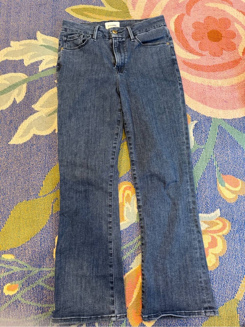 FRAME Le Crop Mini Boot Bootcut Jeans Blue Waist 28